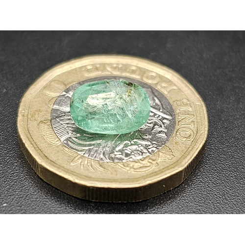 416 - A 1.68ct Rare Afghanistan Panjshir Mines Emerald. GFCO Swiss Certified.