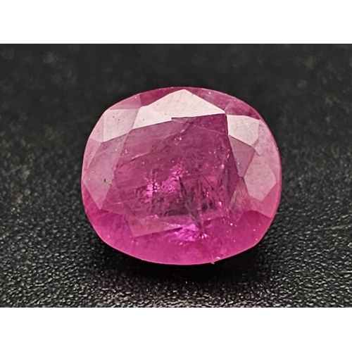 639 - A 4.16ct Mozambique Rare Ruby Gemstone. GFCO Swiss Certified.