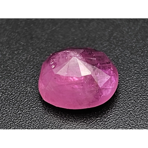 639 - A 4.16ct Mozambique Rare Ruby Gemstone. GFCO Swiss Certified.