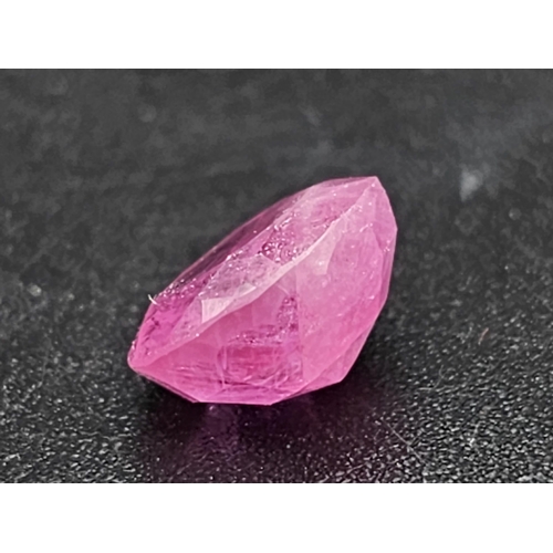 639 - A 4.16ct Mozambique Rare Ruby Gemstone. GFCO Swiss Certified.