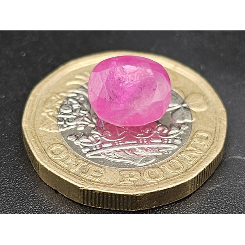 639 - A 4.16ct Mozambique Rare Ruby Gemstone. GFCO Swiss Certified.