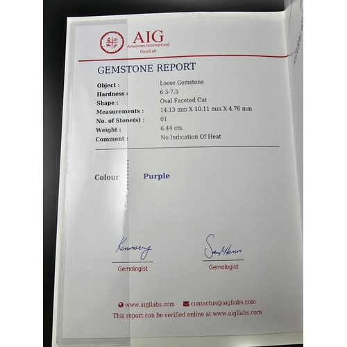 721 - A 6.44ct Tanzanian Hessonite Garnet Gemstone. AGI American Lab Certified. Comes in a sealed containe... 