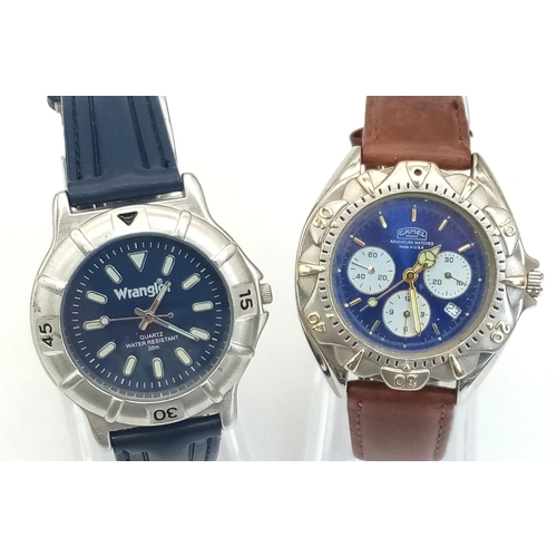 Two Brand Watches A Wrangler and a Camel Cigarettes Chronograph