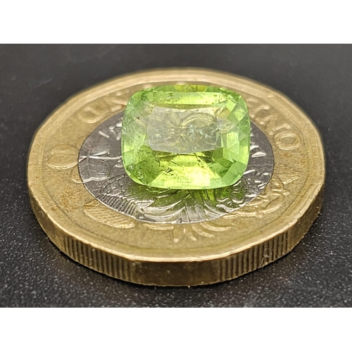 367 - A 3.04ct Rare Green Tanzanian Tourmaline Gemstone. GFCO of Switzerland Certified.
