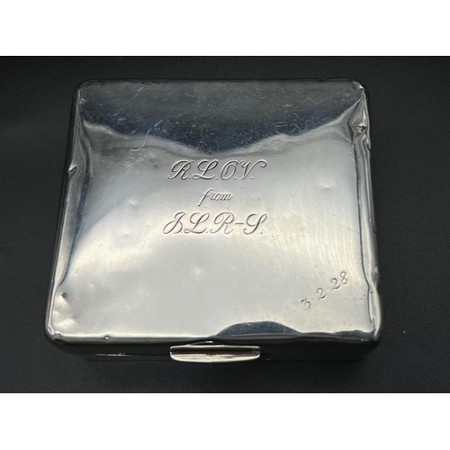 17 - A 1926 Sterling Silver (wood interior) Trinket Box. Birmingham hallmarks. Good condition. 8.5cm x 7c... 