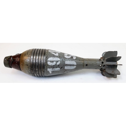 653 - A Deactivated WW2 Era Brandt Mortar N376 with Stand and an American Inert Shell! Copied by other cou... 