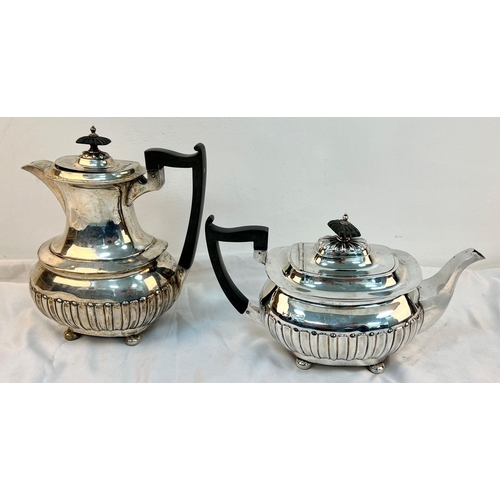 106 - An Antique Walker and Hall Sterling Silver Tea and Coffee Pot. Made a year apart (1928 and 1929) but... 