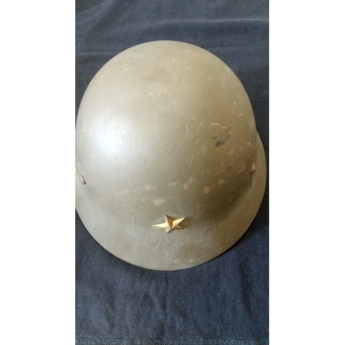 368 - WWII Imperial Japanese Army Helmet. WWII Imperial Japanese Army Helmet, original  jungle green paint... 