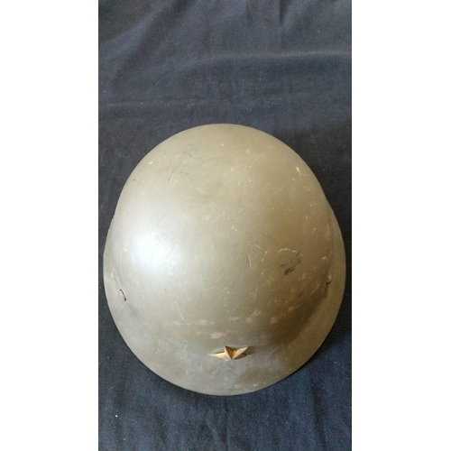 368 - WWII Imperial Japanese Army Helmet. WWII Imperial Japanese Army Helmet, original  jungle green paint... 