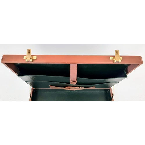 382 - London leather attaché case by Simpson of London, unused, shop soiled.