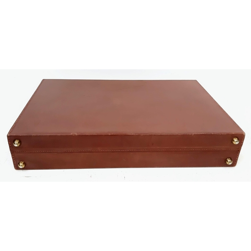 382 - London leather attaché case by Simpson of London, unused, shop soiled.