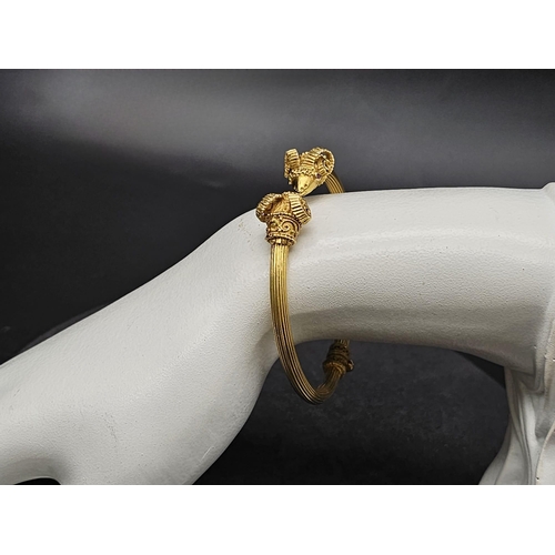78 - A 18K Gold ILIAS LALAOUNIS Ram Head Bracelet. Comes with Original Box. Total Weight 24.65g     13052