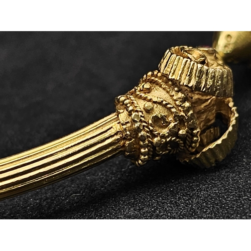 78 - A 18K Gold ILIAS LALAOUNIS Ram Head Bracelet. Comes with Original Box. Total Weight 24.65g     13052