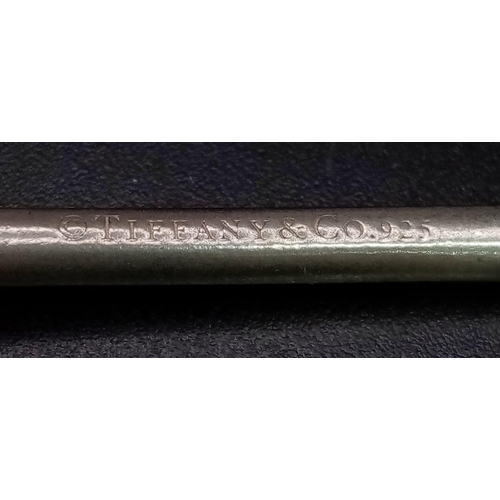 960 - A TIFFANY & CO SOLID SILVER KEY PENDANT.  9.3gms    5cms             ref 11846