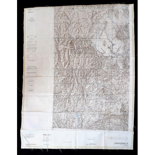 921 - A Vintage (1960s) Original Silk Map of China for an Airborne Soldier. Printed both sides - 79 x 103c... 