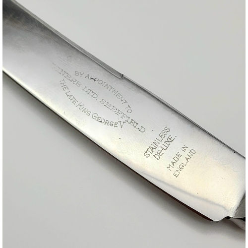 402 - Twelve Vintage Emile Viner Sterling Silver Dinner Knives. Hallmarks for Sheffield 1956. 21cm length.... 