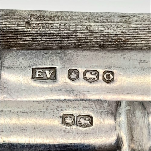 409 - Five Vintage Emile Viner Sterling Silver Serving Utensils -  Two ladles (all 925 silver) and a three... 