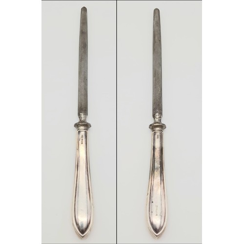 409 - Five Vintage Emile Viner Sterling Silver Serving Utensils -  Two ladles (all 925 silver) and a three... 