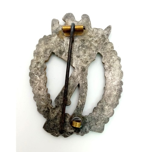 621 - 3rd Reich Mid War Solid Back Infantry Assault Badge.