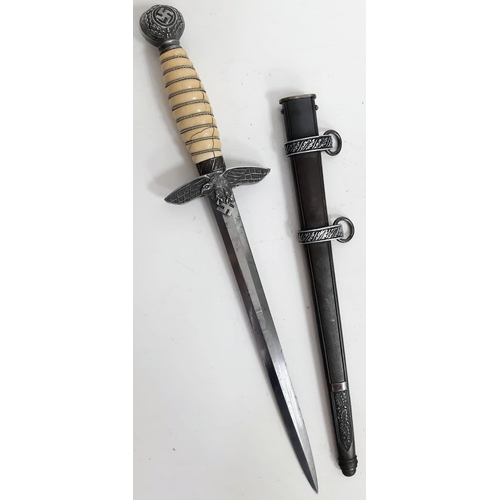 38 - 3 rd Reich 2 nd Pattern Luftwaffe Officers Dagger. Produced by wMw Waffen circa 1937. There is a cra... 