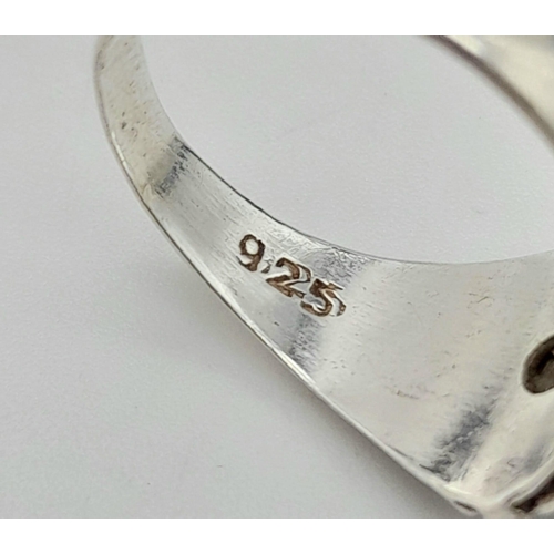 1320 - Two 925 Silver Rings and Bracelet with Turquoise Stones. 
Rings size K and M.