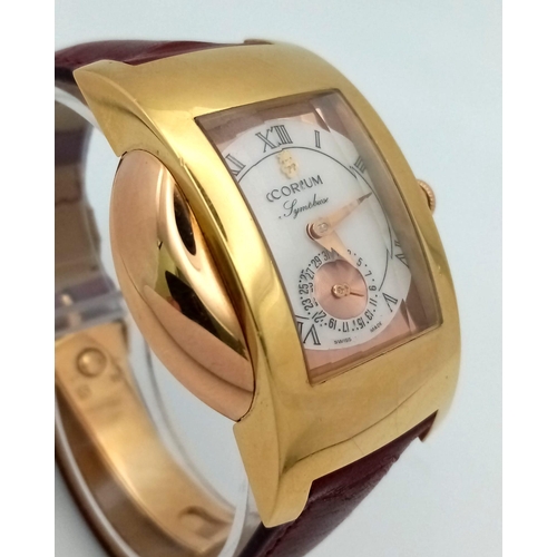 A Corum Symbiose Gent automatic Watch in 18k yellow gold and rose