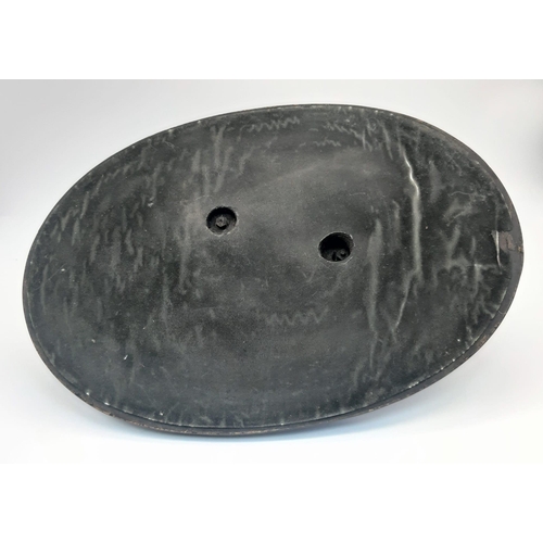 235 - A Fabulous Antique Large Bronze Figure of a Tiger - stands on a mahogany plinth -30cm. Tiger - 25cm ... 