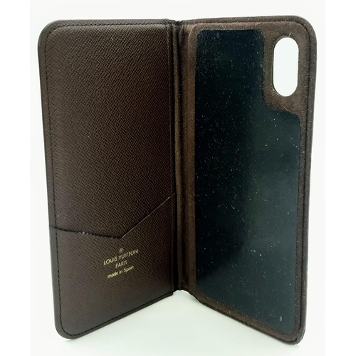 Genuine Louis Vuitton folio phone case for iPhone XR or similar. Iconic LV  design.Very slight sign o