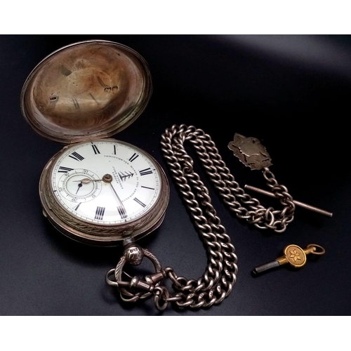 1 - An Antique John Forrest of London Full Hunter Fusee Sterling Silver Pocket watch - The famous chrono... 