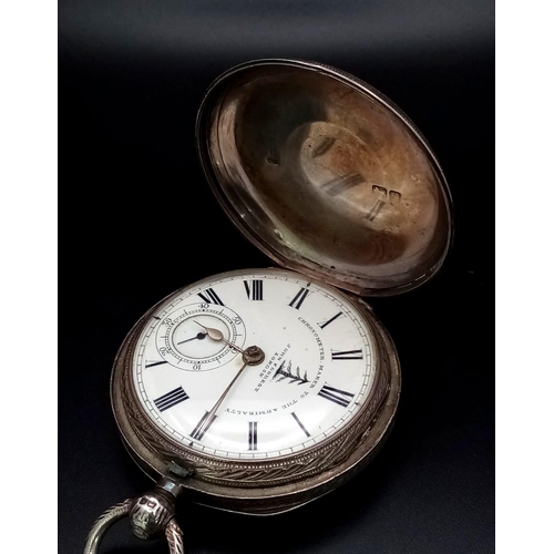 1 - An Antique John Forrest of London Full Hunter Fusee Sterling Silver Pocket watch - The famous chrono... 