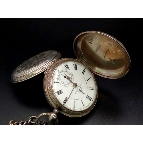 1 - An Antique John Forrest of London Full Hunter Fusee Sterling Silver Pocket watch - The famous chrono... 