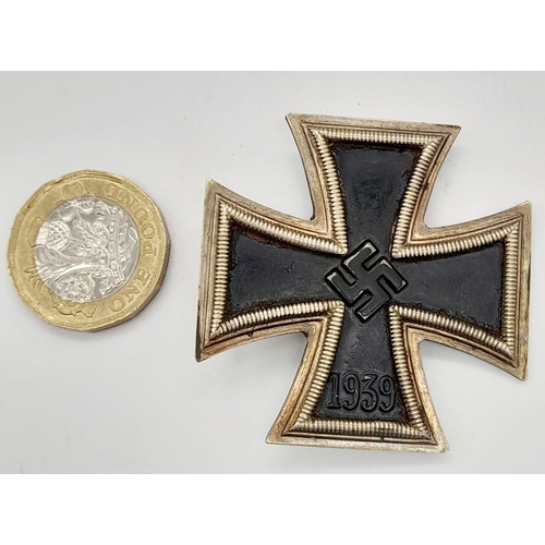207 - WW2 German Iron Cross 1st Class E.K.I 3 Part construction with an iron core.