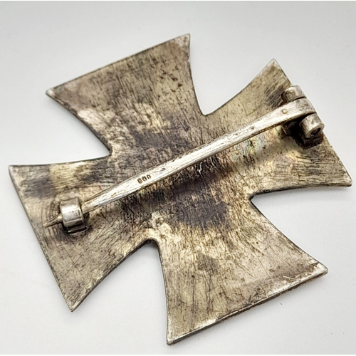 207 - WW2 German Iron Cross 1st Class E.K.I 3 Part construction with an iron core.
