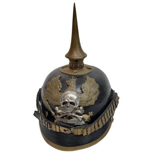 6 - WW1 Imperial German “Brunswick” Pickelhaube. This helmet has been restored using many original parts... 