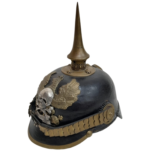 6 - WW1 Imperial German “Brunswick” Pickelhaube. This helmet has been restored using many original parts... 