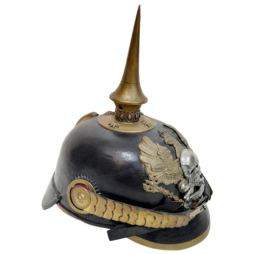 6 - WW1 Imperial German “Brunswick” Pickelhaube. This helmet has been restored using many original parts... 