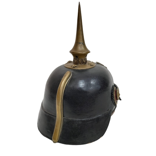 6 - WW1 Imperial German “Brunswick” Pickelhaube. This helmet has been restored using many original parts... 