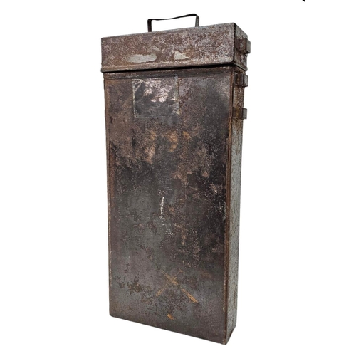 130 - WW1 British “1/2 Candle” Folding Bunker Lantern and Carry Tin. Nice un-messed with classic in as fou... 