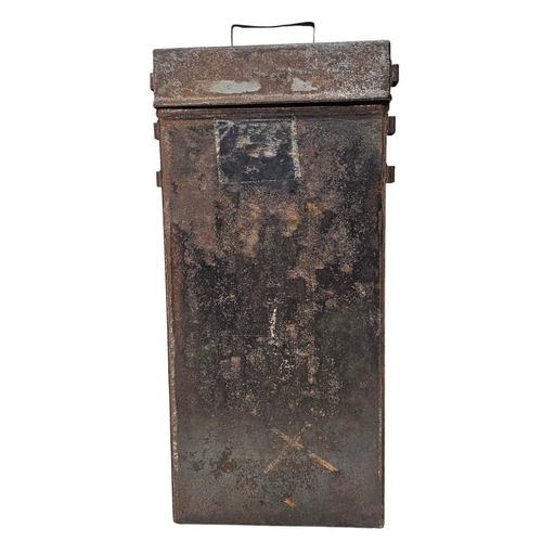 130 - WW1 British “1/2 Candle” Folding Bunker Lantern and Carry Tin. Nice un-messed with classic in as fou... 