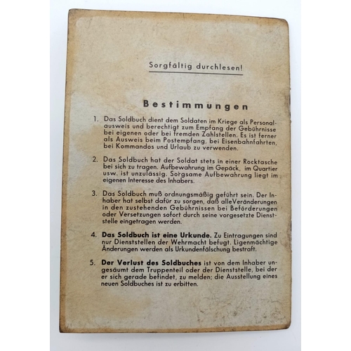 195 - 3rd Rich Waffen SS Soldbuch. Lots of entries.