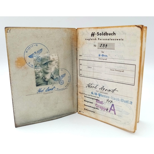 195 - 3rd Rich Waffen SS Soldbuch. Lots of entries.