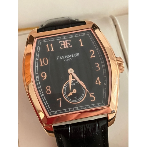 119 - Gentlemans THOMAS EARNSHAW QUARTZ WRISTWATCH model WB135463. Finished in rose gold tone with matchin... 