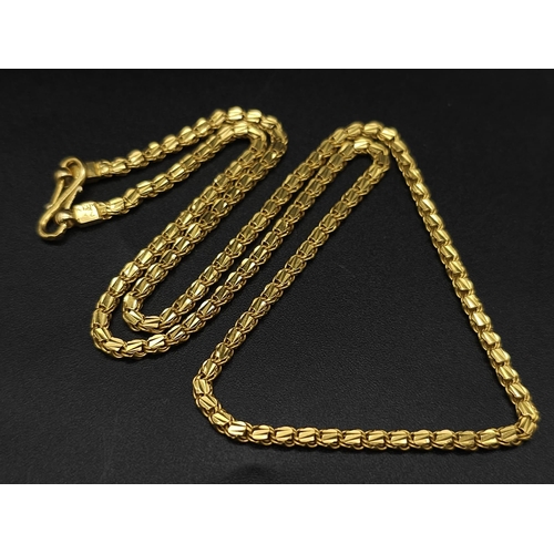 12 - A LOVELY 22CT GOLD NECKLACE, WEIGHT 16.7G AND 46CM LONG APPROX