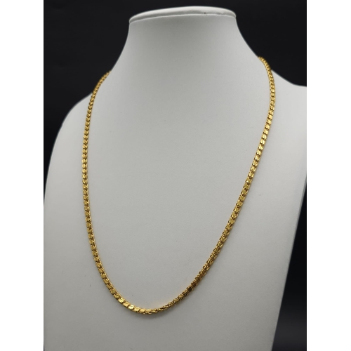 12 - A LOVELY 22CT GOLD NECKLACE, WEIGHT 16.7G AND 46CM LONG APPROX