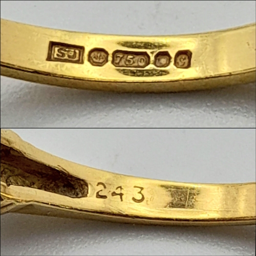 229 - 18K YELLOW GOLD DIAMOND & RUBY RING, 5 X MARQUISE SHAPED DIAMONDS AND APPROX 0.35CT RUBIES, WEIGHT 3... 