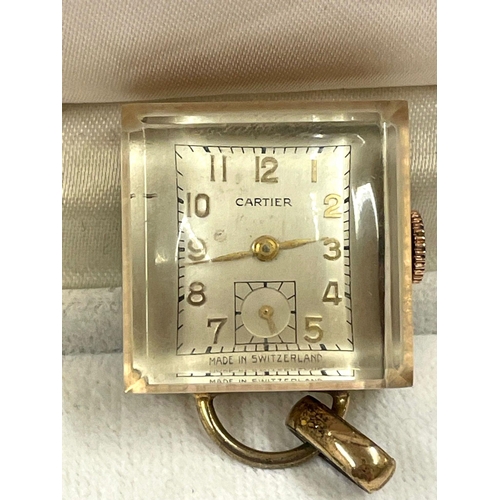 2 - Vintage Cartier pendant watch, with box. Working condition.