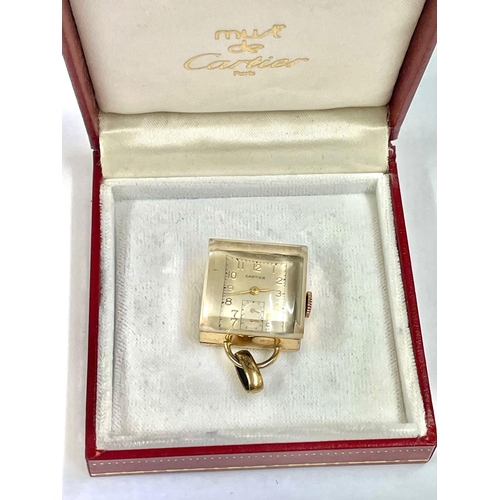 2 - Vintage Cartier pendant watch, with box. Working condition.