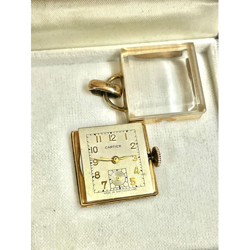 2 - Vintage Cartier pendant watch, with box. Working condition.