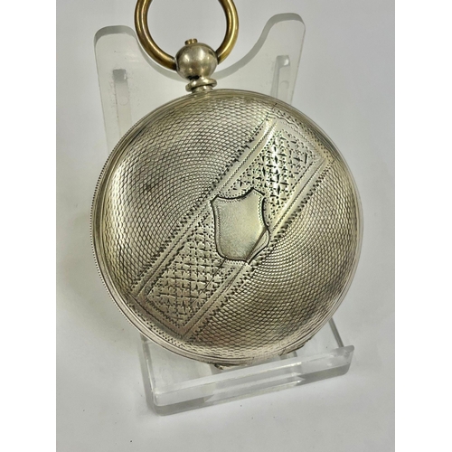 29 - Silver Chinese duplex full hunter pocket watch, c1840, 47mm,  as found