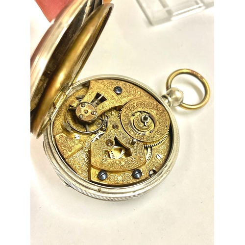 29 - Silver Chinese duplex full hunter pocket watch, c1840, 47mm,  as found